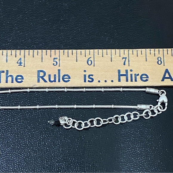 Retired BRIGHTON “Spring Hill” Black/Cream Enameled Flowers Pendant Necklace - Picture 12 of 15